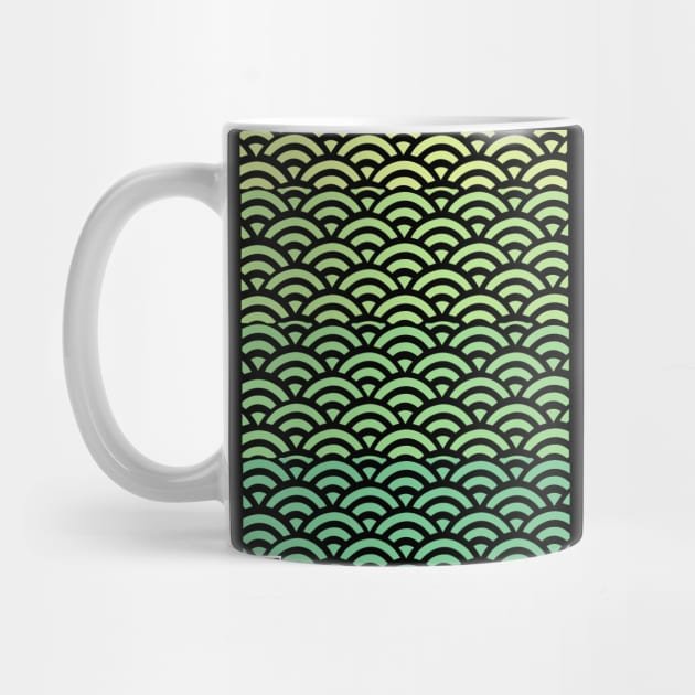 Retro Japanese Clouds Pattern RE:COLOR 11 by HCreatives